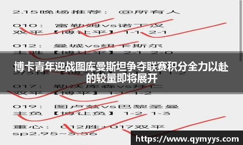 博卡青年迎战图库曼斯坦争夺联赛积分全力以赴的较量即将展开