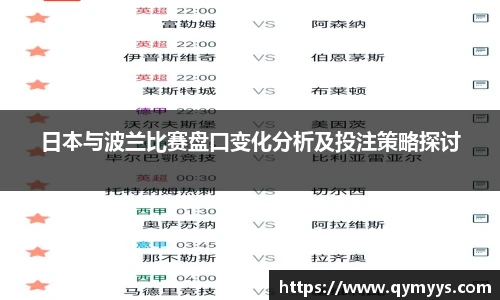 日本与波兰比赛盘口变化分析及投注策略探讨